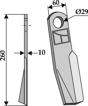 Schlegel 260x60mm - links